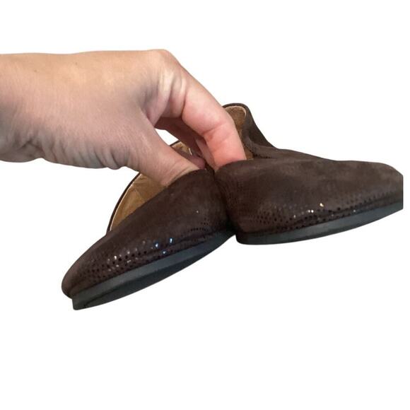 French Sole FS/NY Women Zeppa Shoes Leather Snake Print US 10 Flats Brown Mousse - Picture 8 of 9